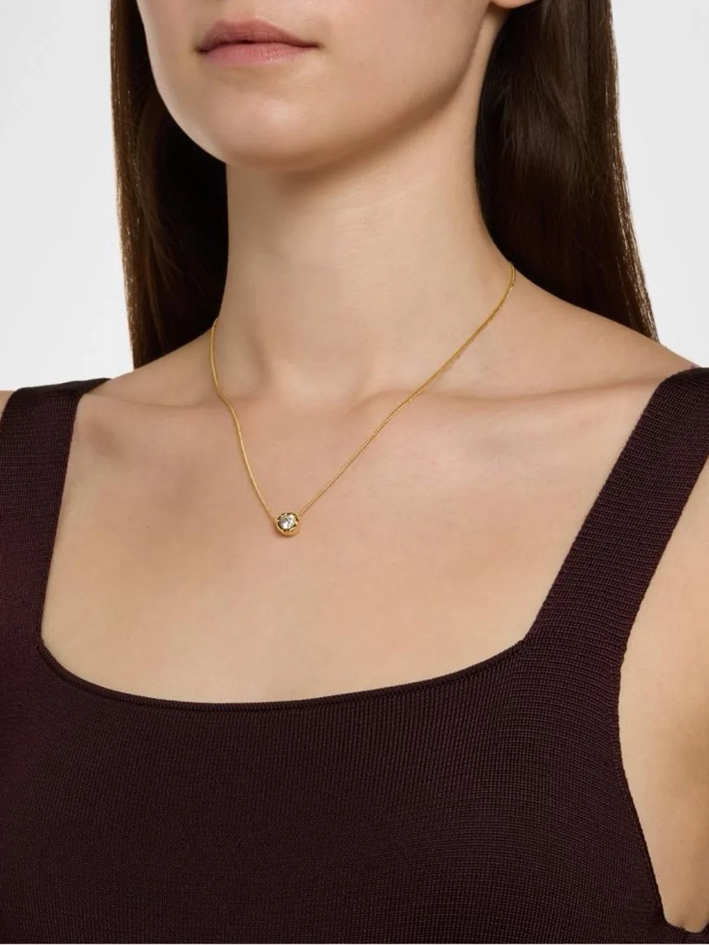 Alexis Bittar Asterales Gold Solitaire Necklace